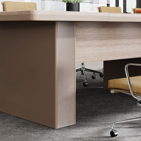 SNKBOAT Conference Table 12 ', Modern Meeting Table for 10-12 People, Modern Conference Room Table with Cable Management & 1.61" Thickened Desktop, for Office Conference SNKBOAT