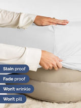 Extra Deep King Fitted Sheet - Hotel Luxury Single Fitted Sheet Only - Easily Fits 18 inch to 24 inch Mattress - Ultra Soft, Wrinkle Free w/Extra Deep Pockets - Easy-Care, Breathable & Comfy - White CGK Unlimited