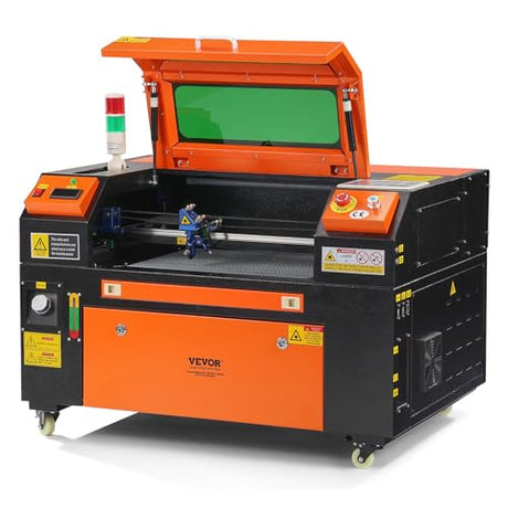 VEVOR 50W CO2 Laser Engraver, 12 x 20 in, 19.7 IPS Laser Cutter Machine with 2-Way Pass Air Assist, Compatible with LightBurn, CorelDRAW, AutoCAD, Windows, Mac OS, Linux, for Wood Acrylic Fabric More VEVOR