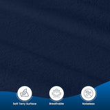 Twin Size Mattress Protector Waterproof, Premium 200 GSM Terry Mattress Cover, Soft & Breathable Bed Cover, Fitted Sheet Style Stretchable Deep Pockets 15" by Utopia Bedding (Navy Blue) Utopia Bedding