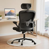 Furmax Ergonomic Office Chair Executive High Back Computer Desk Chair with 3D Headrest, Adjustable Lumbar Support Armrests for Home Office (Black) Furmax