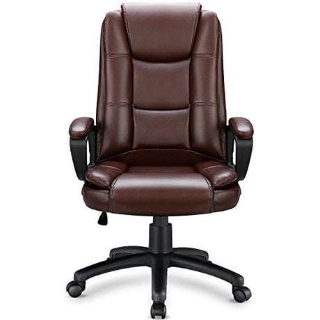 OFIKA Home Office Chair, 400LBS Big and Tall Chair Heavy Duty Design, Ergonomic High Back Cushion Lumbar Back Support, Computer Desk Chair, Adjustable Executive Leather Chair with Armrest OFIKA