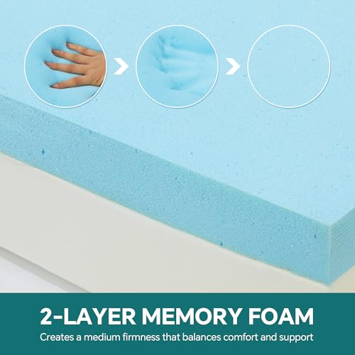 HOMBYS Japanese Floor Mattress Futon, 6" Thick Tatami Sleeping Pad with Memory Foam + High-Density Support Foam, Foldable Roll Up Mat for Adults Kids, Guest Bed Dormitory Tent Camping, Grey HOMBYS