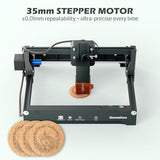 Genmitsu Laser Engraver Kortek 5W 5000mW, Desktop Laser Cutter, ±0.01mm High Precision, Wireless APP Supported, Portable Laser Engraving Machine for DIY Wood Acrylic Leather Metal Fiber, Safety Class1 Genmitsu