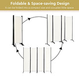 Giantex 5.6 Ft Tall 4 Panel Room Divider White, Lightweight Portable Folding Privacy Screen, Freestanding Partition Wall Divider and Separator for Bedroom Home Office Apartment Studio Giantex