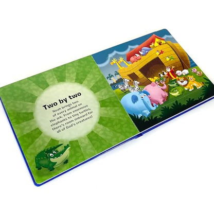 Phidal Noah's Ark My First Puzzle Book - Jigsaw Puzzles for kids, 10-page board book, 5 puzzles to enjoy