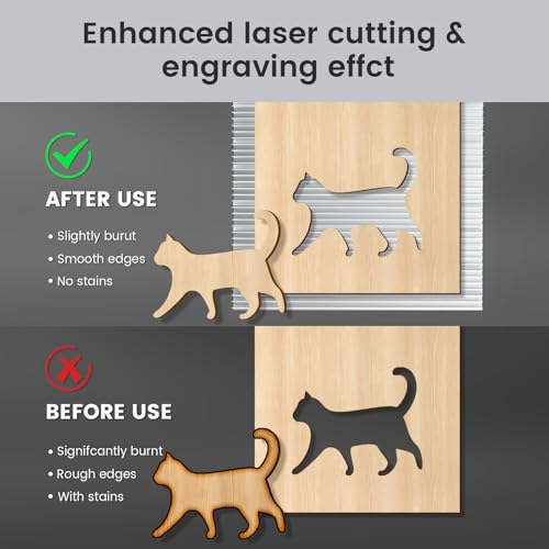 Tyvok Honeycomb Laser Bed 400×400mm/400×300mm (15.75×15.75"/15.75×11.81") for Laser Engraver & Cutter, Wide Fit, Aluminum, Fast Heat & Smoke Dissipation, Desktop Protection Tyvok