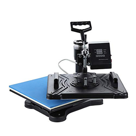 Heat Press 8 in 1 Heat Press Machine 38X30cm, Combo Heat Press Machine for T-Shirt Hat Cap Mug Plate, Multifuctional Heat Transfer Machine for T-Shirt Mug Hat Plate Transfer Printer YAOBAO
