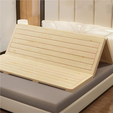 Hveqohls Tri-Fold Bed Board, Wood Bed Frame, Wood Slatted Bed Plate, Pallet Bed Frame, Floor Futon Mattress for Bedroom, Living Room(59.1 * 74.8in) Hveqohls