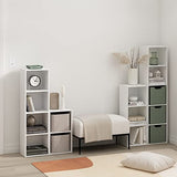 Furinno Luder Bookcase / Book / Storage, 2-Tier Cube, White Furinno