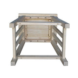 International Concepts 24-Inch Mission Counter Height Stool, Unfinished International Concepts