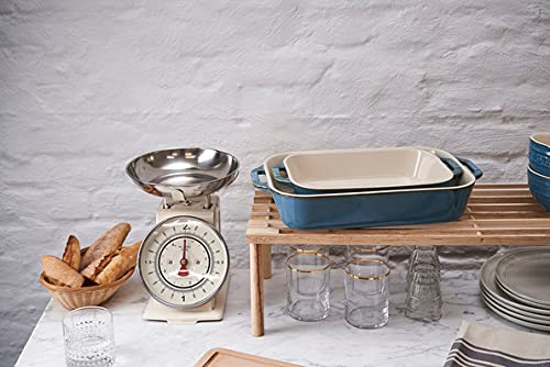 Staub Ceramic Rectangular Baking Dish Set, Casserole Dish, 2-Piece, Rustic Turquoise STAUB