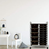 Seville Classics 15-Drawer Multipurpose Mobile Rolling Utility Storage Organizer Cart, Translucent Black Seville Classics
