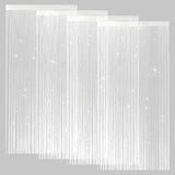 4 Pieces Glitter String Curtains Doorway Beads Curtains, 39 x 79 Inch Hanging Fringe Hippie Room Divider Door String Curtain Boho Doors Tassel for Doorways, Windows, Closet, Privacy Decor (White) VavoStocks