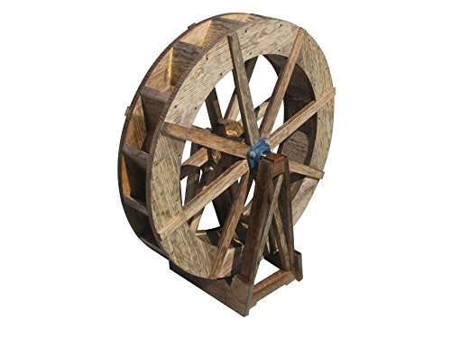 SamsGazebos 30 Inch Free-Standing Wooden Water Wheel Free-Standing SamsGazebos