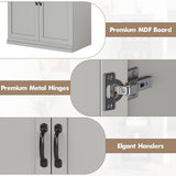 IDEALHOUSE Pantry Cabinet,70" Tall Kitchen Pantry Cabinet with Doors and Adjustable Shelves, Freestanding Cupboard, Tall Storage Cabinet for Bathroom, Dining Room, Living Room (Gray) IDEALHOUSE