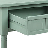 Knocbel Antique Entry Console Table with Drawers & Bottom Open Shelf, Wood Sofa Tables for Entryway Hallway Living Room, 35.43" W x 13.8" D x 30.25" H, Retro Blue Knocbel