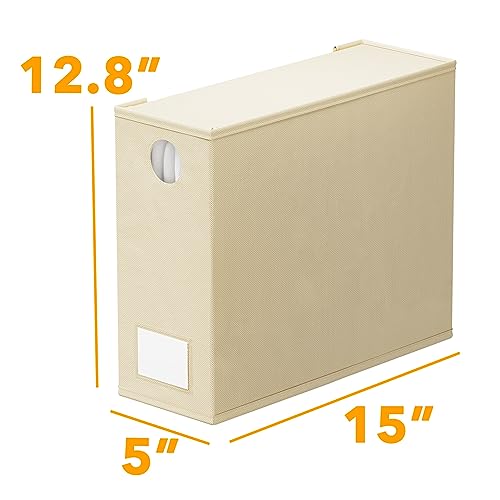 SpaceAid 8 Pack Bed Sheet Organizers and Storage, Foldable Sheet Organizer for Linen Closet, Sheets Set Folder Keeper with Window XL (Queen & King Size) Bedding Container (Beige, 8 Pack) SpaceAid