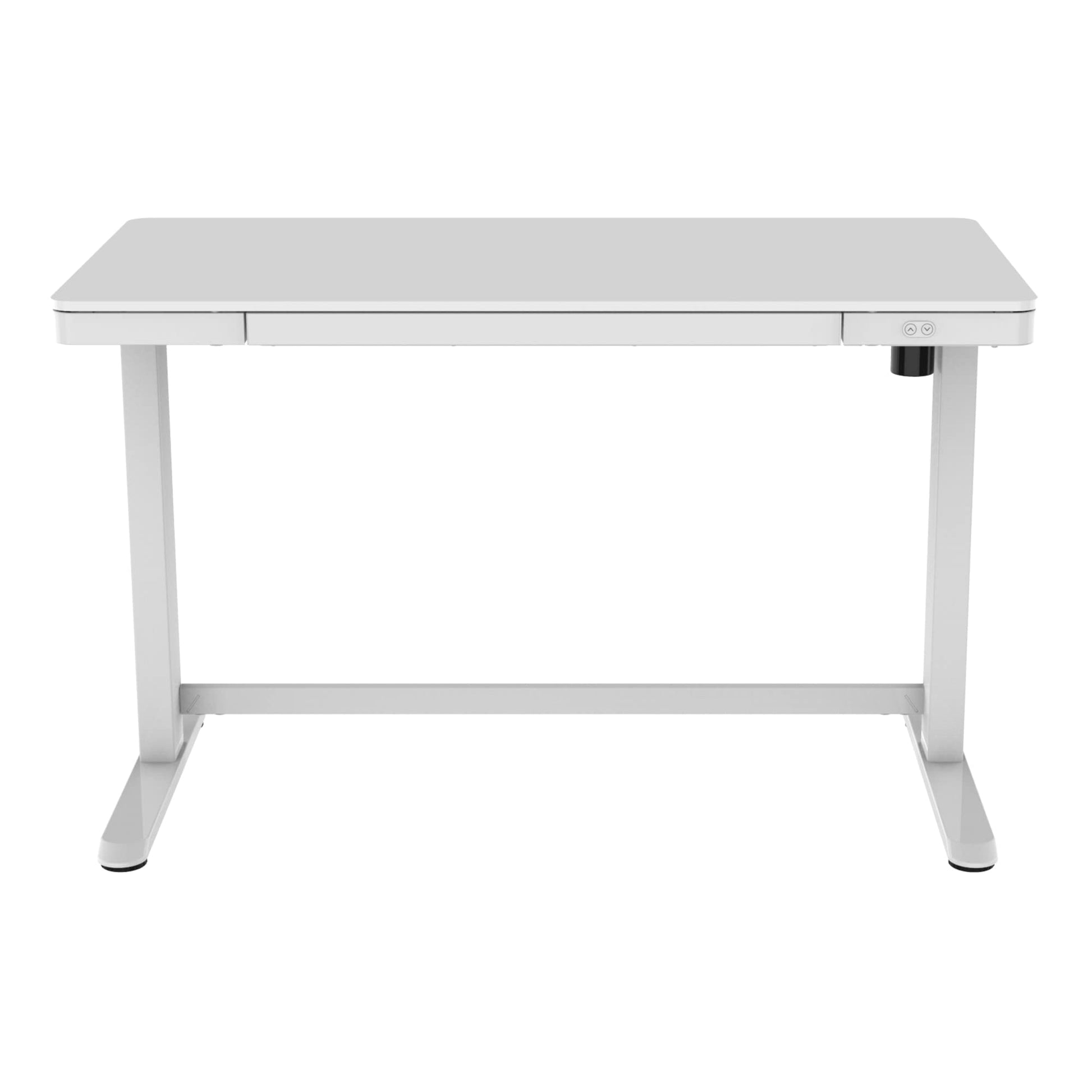 Realspace® Electric 48'W Height-Adjustable Standing Desk, White - WoodArtSupply