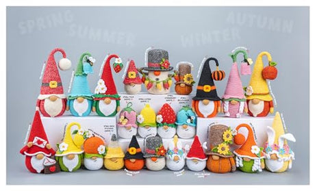 Amigurumi Gnomes: 24 Crochet Patterns for Every Season WoodArtSupply