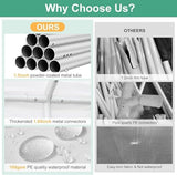 COBIZI 10x30FT Party Tent Heavy Duty Event Shelter Outdoor Wedding Gazebo Canopy Tent for Parties Carport BBQ Commercial with Removable Sidewall Windows, Powder Coating (Better Than Galvanized),White COBIZI