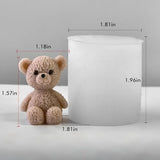 SENCCO Silicone Candle Molds, 3D Charming Bear Scented Candle Mold, Cozy Atmosphere Design, Odorless, BPA Free, Cute Animal Silicone Molds for Candle Making, DIY, Resin, Wax, Soap, Chocolate Etc