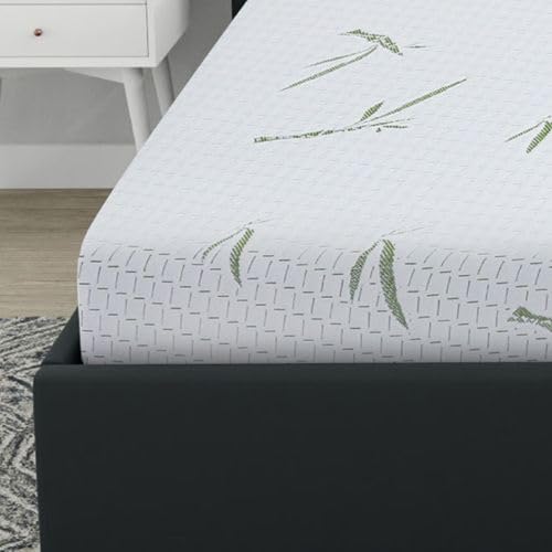 8 Inch Queen Size Hybrid Memory Foam Mattress - Mattress in a Box for Bunk Bed, Trundle Bed, RV Mattresses,Dual Layer Gel Infused & Bamboo Cover, Medium-Firm Support, CertiPUR-US Certified (Queen) Luxizawmlinium