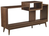 Crosley Furniture Nashville Mid Century Modern Console Record Player Stand, Stores Up to 280 Vinyl Records, Large, Brown Crosley Furniture