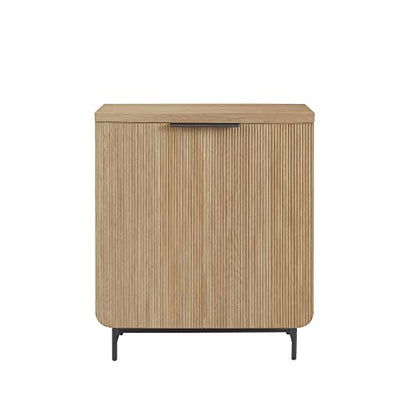 Walker Edison Lowen Contemporary Fluted-Door Accent Cabinet 32 Inch Coastal Oak - WoodArtSupply