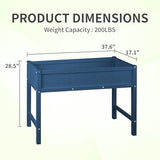 KETOYARK Raised Garden Planting Bed with Legs,HDPE Elevated Planter Box Rot-Resistant and Non-Cracking for Herb Vegetable Flower with Drainage Hole Outdoors/Indoors Planter Raised Beds,Navy KETOYARK