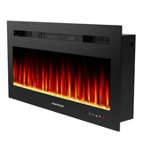 CONTOURE RV 31" Built-in Electric Heater with Fireplace Design - Mobile Ready | Adjustable Heat, Flame Colors | Remote Control, Timer | Modern Design for RVs CONTOURE