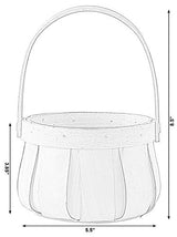 Vintiquewise Small Round Natural Woodchip Wooden Decorative Storage Basket with Handle Vintiquewise