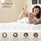 Mattress-Homes Comforter Duvet Insert Quilted Comforters 1 Piece Twin XL 100% Soft Comfy Microfiber Down Alternative Extra Long Twin Comforter Lightweight for Bedding White Solid All Season Mattress-Homes