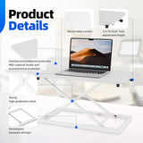 Hoodutric Standing Desk Converter Height Adjustable, Sit to Stand up Desk Riser Computer Workstation use in Laptop and Single Monitor Ergonomic Desktop Workstation for Home Office - White Hoodutric