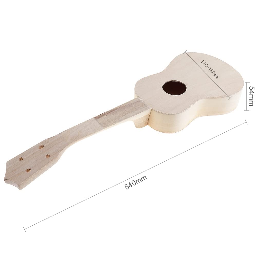 OriGlam 21 Inch DIY Ukulele Kit, Make Your Own Ukulele DIY Kit, Soprano Hawaii Ukulele Kit, Ukulele Hawaii Guitar Handwork Kit with Installation Tools for Kids, Friends, Family, Amateur OriGlam