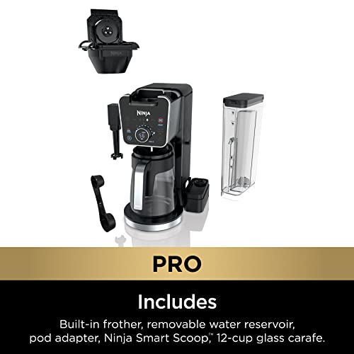 Ninja Drip Coffee Maker With K Cup Combo, DualBrew Pro Specialty Coffee System, Coffee Machine Compatible with K-Cup Pods, 12 Cup Single Serve Coffee Makers with Paper Filter, CFP301 Ninja