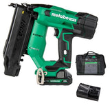 Metabo HPT 18V MultiVolt™ Cordless Brad Nailer Kit, 18 Gauge, 5/8" up to 2" Brad Nails, Includes (1) 18V 2.0Ah Lithium Ion Battery w/Fuel Gauge, Charger, Bag, Lifetime Power Tool Warranty, NT1850DFT Metabo HPT