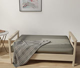 LANE LINEN Futon Covers Full Size, 100% Cotton Slipcovers, Full Size Mattress Cover for Futon Sofa Bed, Foldable Armless Sofa Cover, Zippered Couch Cover - Silver LANE LINEN