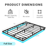 Mashomdec Full Size Floating Metal Bed Frame with Smart LED Lights & Charging Station, Metal Platform Bed Base No Box Spring Needed, Easy Assembly, Noise Free Mashomdec