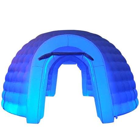 SAYOK Portable Inflatable Igloo Dome with Air Blower (White, Two Doors, 16.4ft) Event Structure Night Club Party Tent for Wedding Promotion Trade Show SAYOK