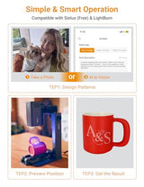 Sielux SL2 Laser Engraver Machine with Roller, Only 1.76 lbs, 4000mm/s Lightning Speed, Ultra HD Handheld Portable Laser Engraving Machine for Wood, Leather, Acrylic, Glass, Coated Metal sielux