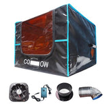 Laser Engraver Cutter Cover with Ventilation, 27x27x19'' Fire-Resistant Fabric, Steel Frame, 90mm DC Fan with Speed Control, 2m Smoke Pipe PrintSure