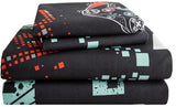 SDY 4PCS Game Sheet Sets Queen Size,Great Cartoon Microfiber Bed Sheets Sets,for Boys, Girls, Kids and Toddler, Bed in a Bag Packaged with 1 Fitted Sheet+ 1 Top Flat Sheet + 2 Pillowcases SDY