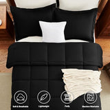 CozyLux Twin/Twin XL Comforter Set Black - 2 Pieces Box Stitched Twin Bed Set for Teen Boys and Girls with All Season, Soft Lightweight Bedding Sets with 1 Down Alternative Comforter and 1 Pillow Sham CozyLux