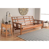 HomeStock Futon Frame Set with Mattress - Converts to Bed - Hardwood Sofa for Living Rooms Frame Only/Barbados HomeStock
