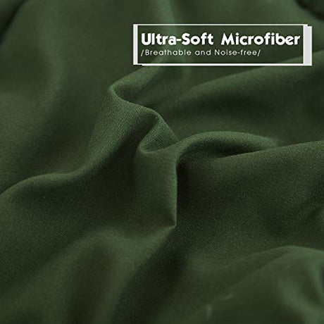 HIG 3pc Green Twin/Twin XL Comforter Set - All Season Reversible Down Alternative Bedding Comforter - Quilted Duvet Insert with Corner Tabs - Box Stitched Blanket - Breathable, Soft, Fluffy HIG