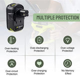 2 Pack 6.0Ah P108 18Volt Replacement Battery Compatible with Ryobi 18V Lithium-Ion Battery P109 P107 P105 P104 P103 P102 P190 (Green) Boetpcr