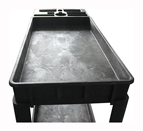 MaxWorks 80855 500-Pound Service Cart With Two Trays (40" x 17" Overall Dimensions) MaxWorks