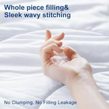 MEELUS Lightweight Comforter Cooling White, All Season Duvet Insert Breathable Twin Size Summer Bedding, Soft Microfiber Cool Down Alternative Quilt with Corner Tabs, 64x88 inch MEELUS
