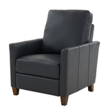 Comfort Pointe Penny Midnight Blue Faux Leather Modern Push Back Recliner Comfort Pointe